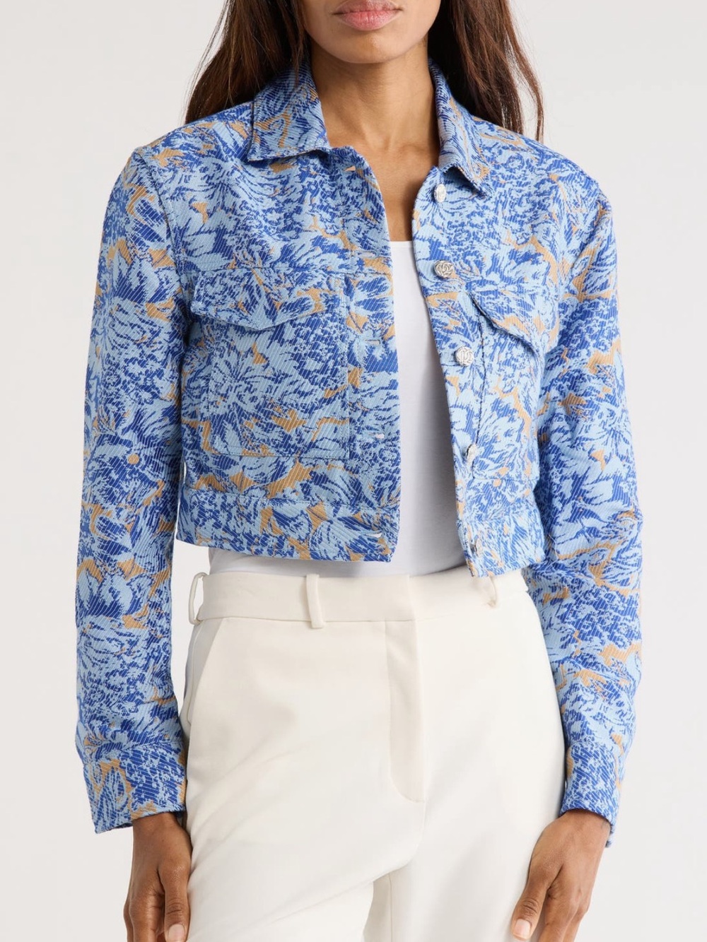 10 Crosby Derek Lam womens size 6 marc pocket front jacket Cropped Jacket